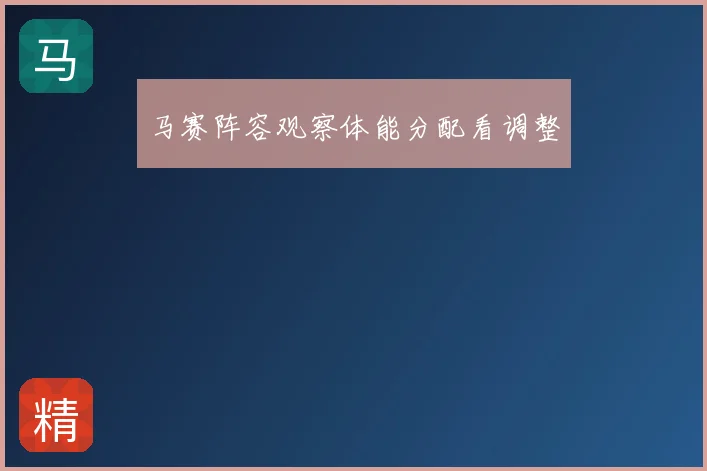 马赛阵容观察体能分配看调整